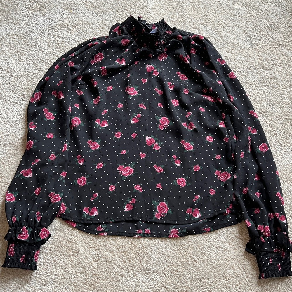 H&M Long Sleeve Floral Blouse